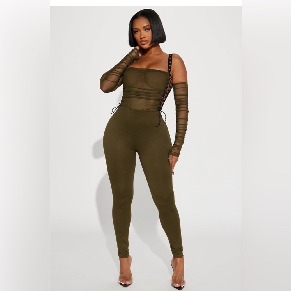 Never Blend In Mesh Jumpsuit Fashion Nova